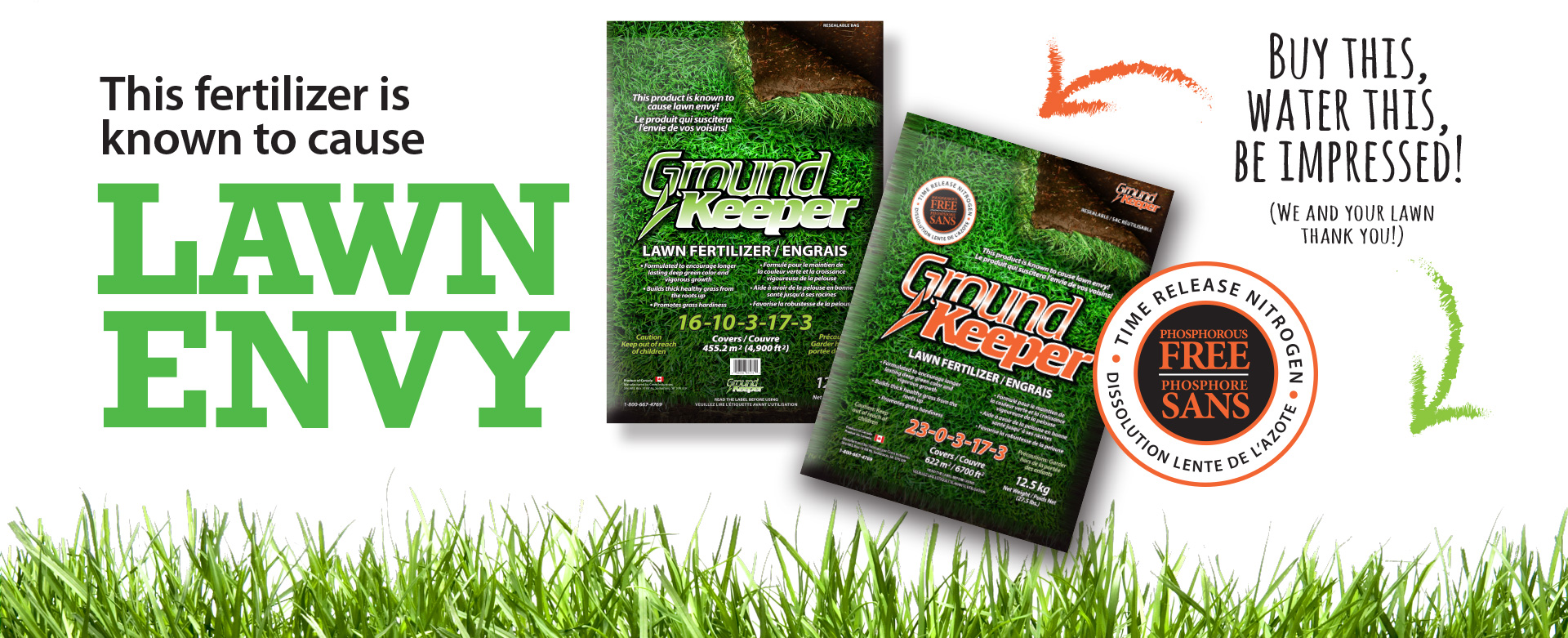 GroundKeeper - This fertilizer is known to cause lawn envy
